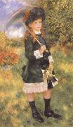 Pierre-Auguste Renoir Young Girl with a Parasol France oil painting reproduction